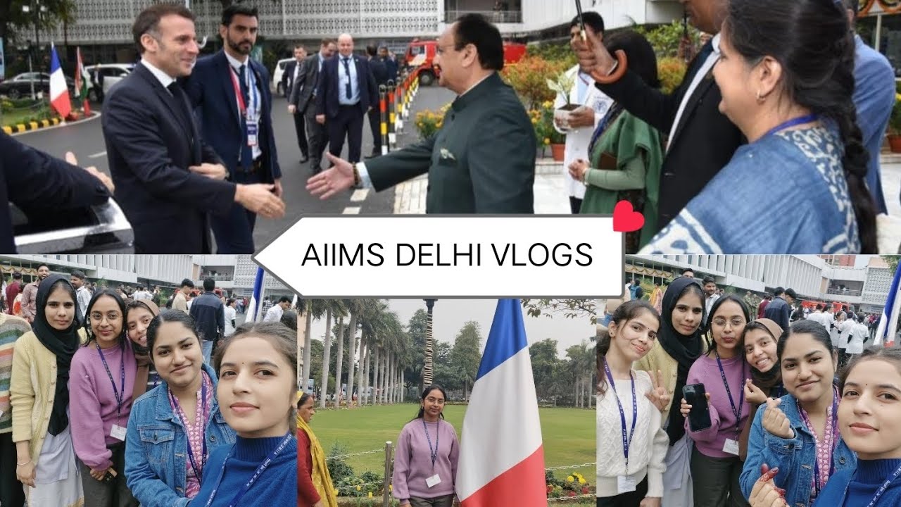 Mr. Emmanuel Macron In AIIMS Delhi 18/2/2026 #macroninindia #2026special #aiims #viral 