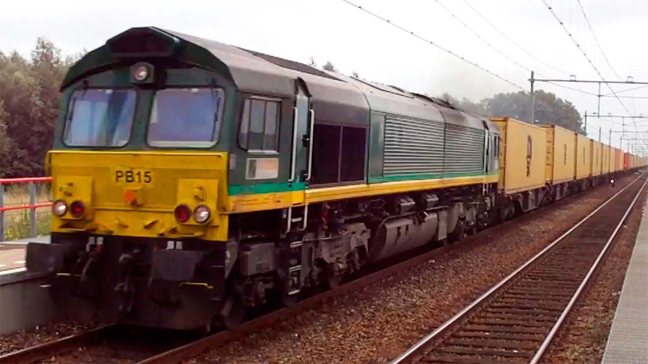Horst-Sevenum, the Netherlands, Different passenger and Freight Trains compilation