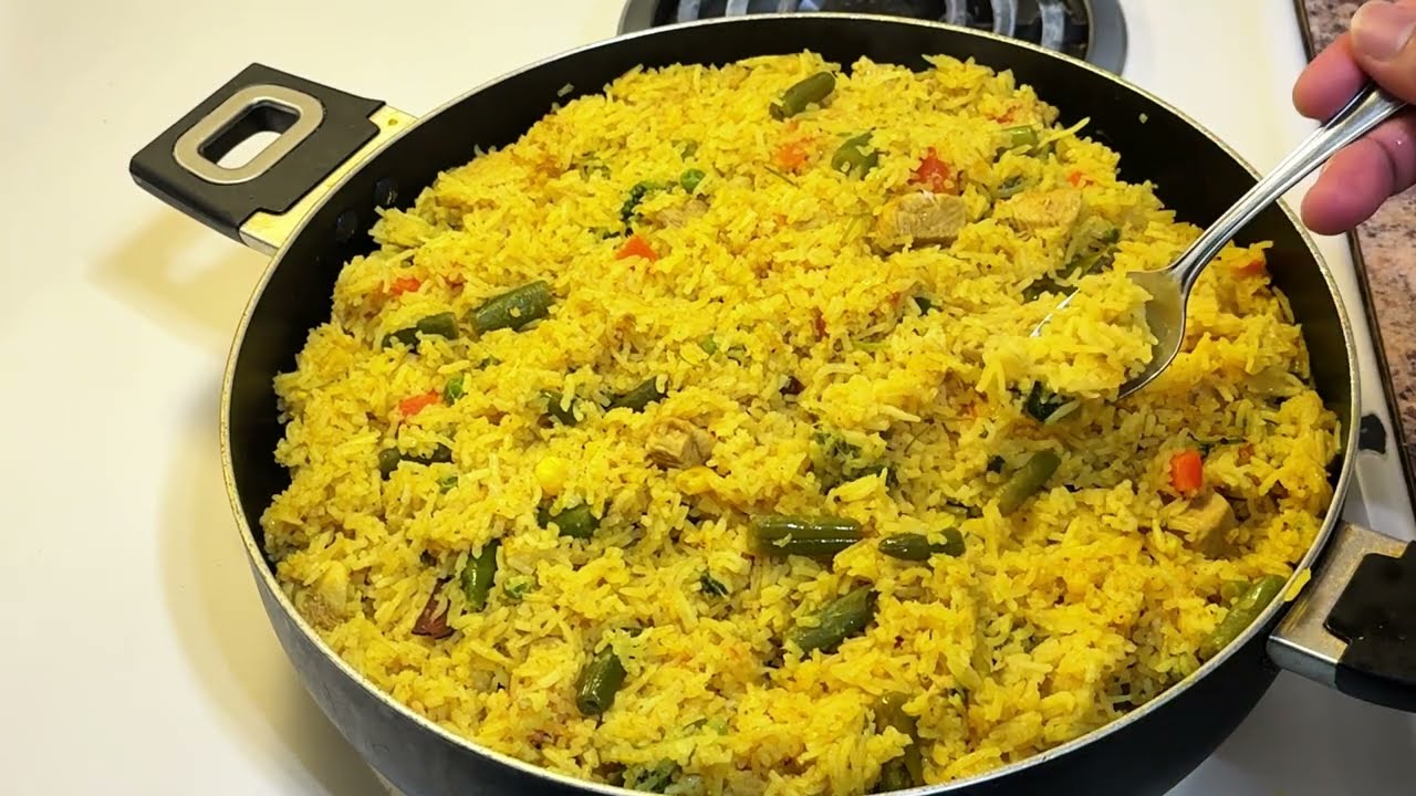One Pan Chicken & Vegetable Rice | Easy Family Dinner Recipe! ONE PAN chicken and vegetable rice👌🤪