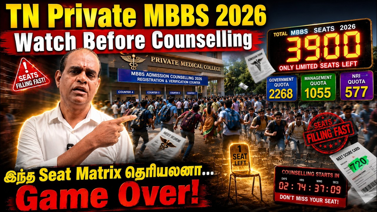 Tamil Nadu Private MBBS Counselling 2026 College-wise Seat Matrix Low Marks Strategy Complete Guide