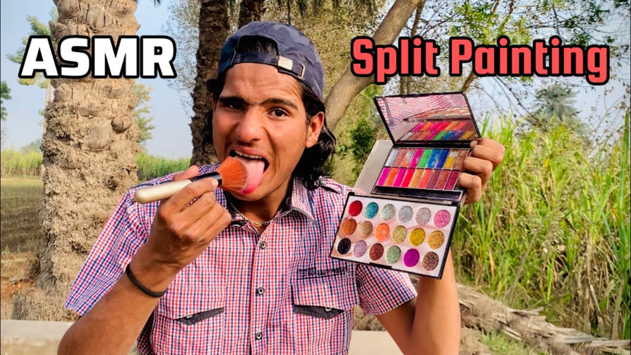 ASMR Fast Makeup💄(Split Painting)