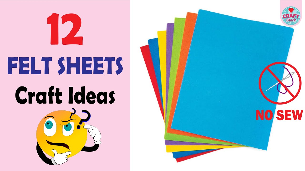 12 No sew Felt Projects | Easy to make Felt Craft Ideas | @CraftStack
