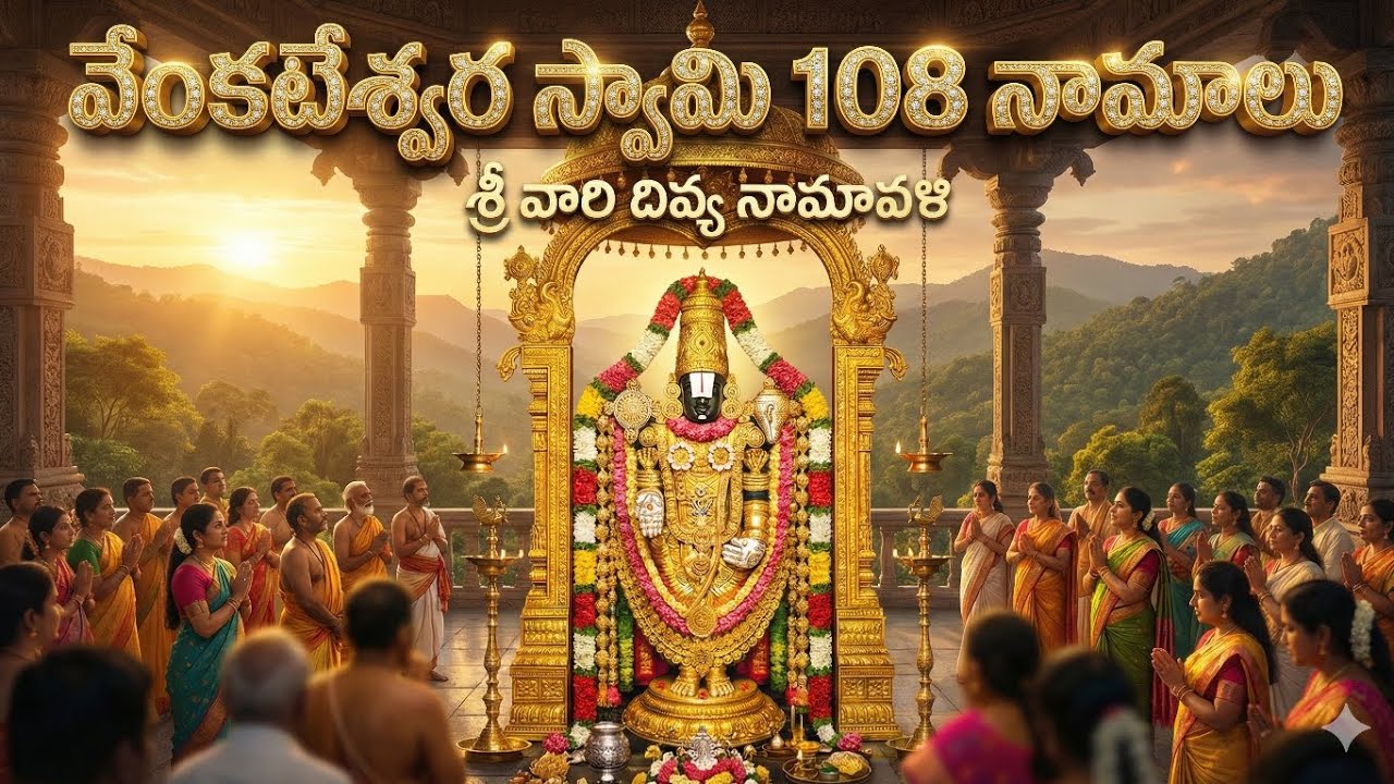 వెంకటేశ్వర స్వామి 108 నామావళి🙏 | Tirupati Balaji 108 Names | Sri Vari DivyaNamavali #govinda #bhakti