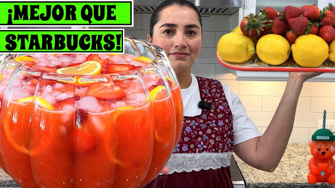 🍓 La Receta de AGUA FRESCA DE FRESA CON LIMÓN ¡PERFECTA para toda ocasion!