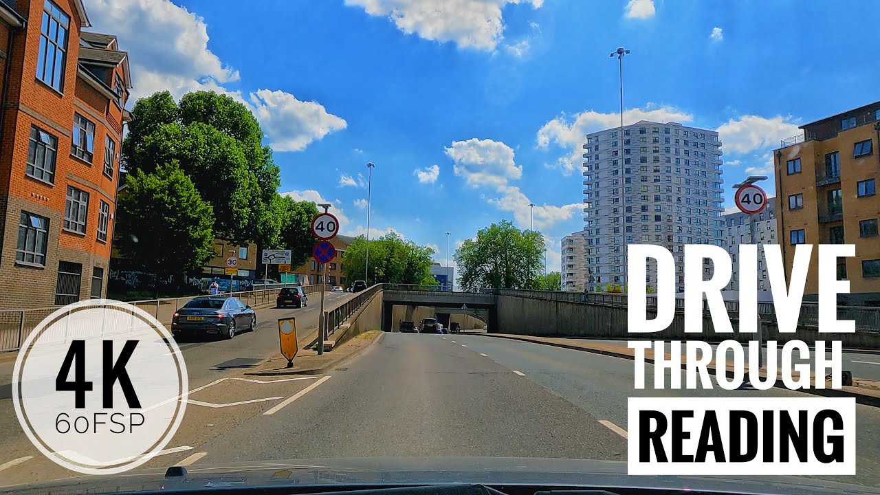 4K England - Reading, Berkshire Driving POV