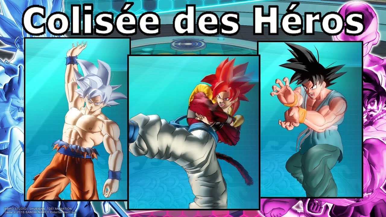 Colisée des Héros : Goku MMI, Gogeta 4, Li Shenron SM, Buuhan, Goku Fin DBZ DRAGON BALL XENOVERSE 2