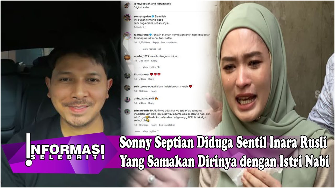 Sonny Septian Diduga Sentil Inara Rusli yang Samakan Dirinya dengan Istri Nabi