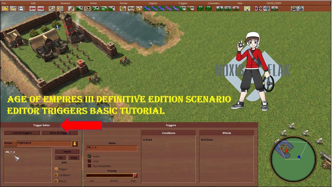 Редактор сценариев Age of Empires III DE и запускает основы