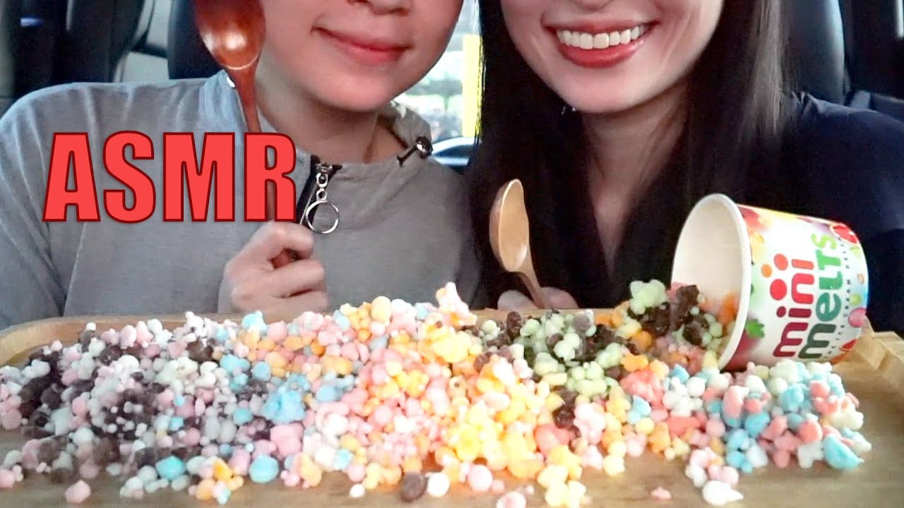 ASMR EATING SOUNDS MINI MELTS ICE CREAM - CAR EDITION | NO TALKING | SHEFEBULOUSCIOUS ASMR