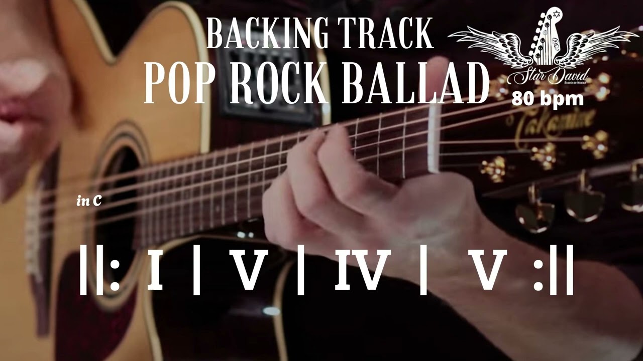 Backing Track Pop Rock Ballad  I V IV V in C