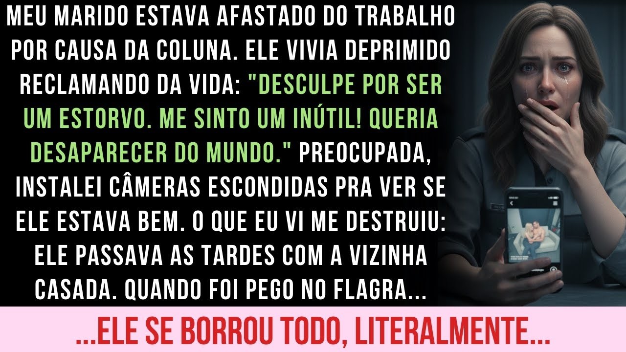 MARIDO FINGIU DOR PARA NÃO TRABALHAR, MAS  ESTAVA BEM PARA TRAIR. ELE SE BORROU TODO QUANDO...