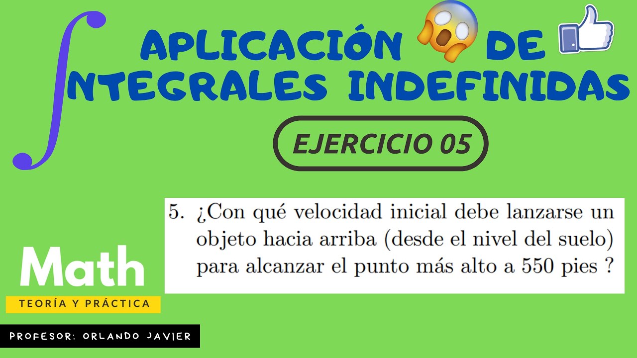 🔴APLICACIÓN DE LA INTEGRAL INDEFINIDA ejercicio #05 de 15