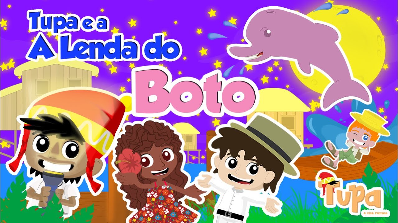Boto Cor-de-Rosa para crianças- Tupa e Sua Turma - lendas brasileiras