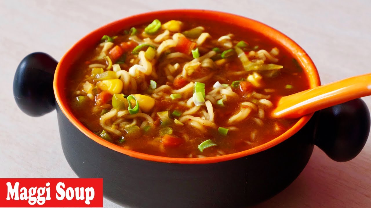 Chinese Style Maggi Noodles Soup Recipe, Soupy Masala Maggi Noodles Street Style, street food recipe