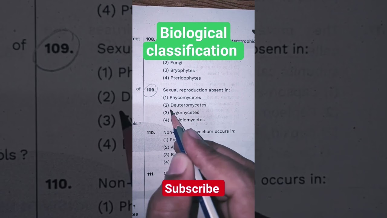 Biological Classification class 11 neet mcq 