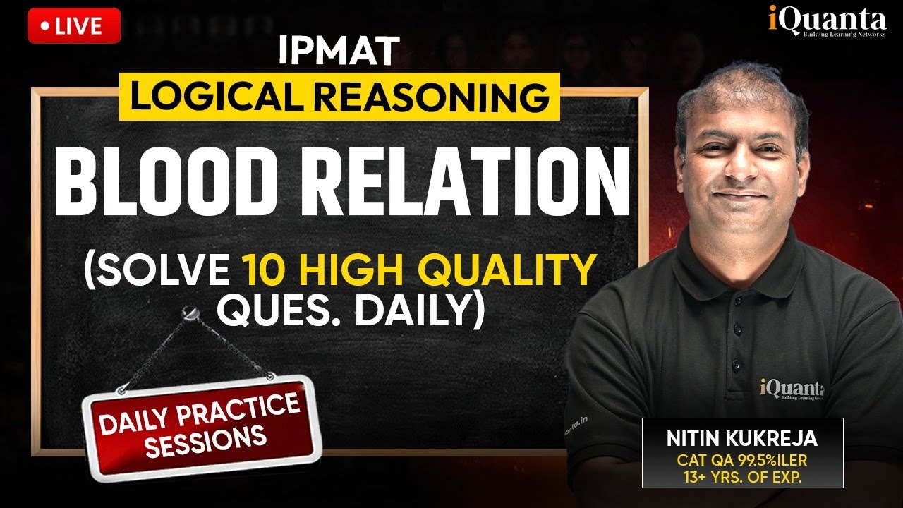 IPMAT Daily Practice Series by iQuanta | Logical Reasoning | Blood Relation