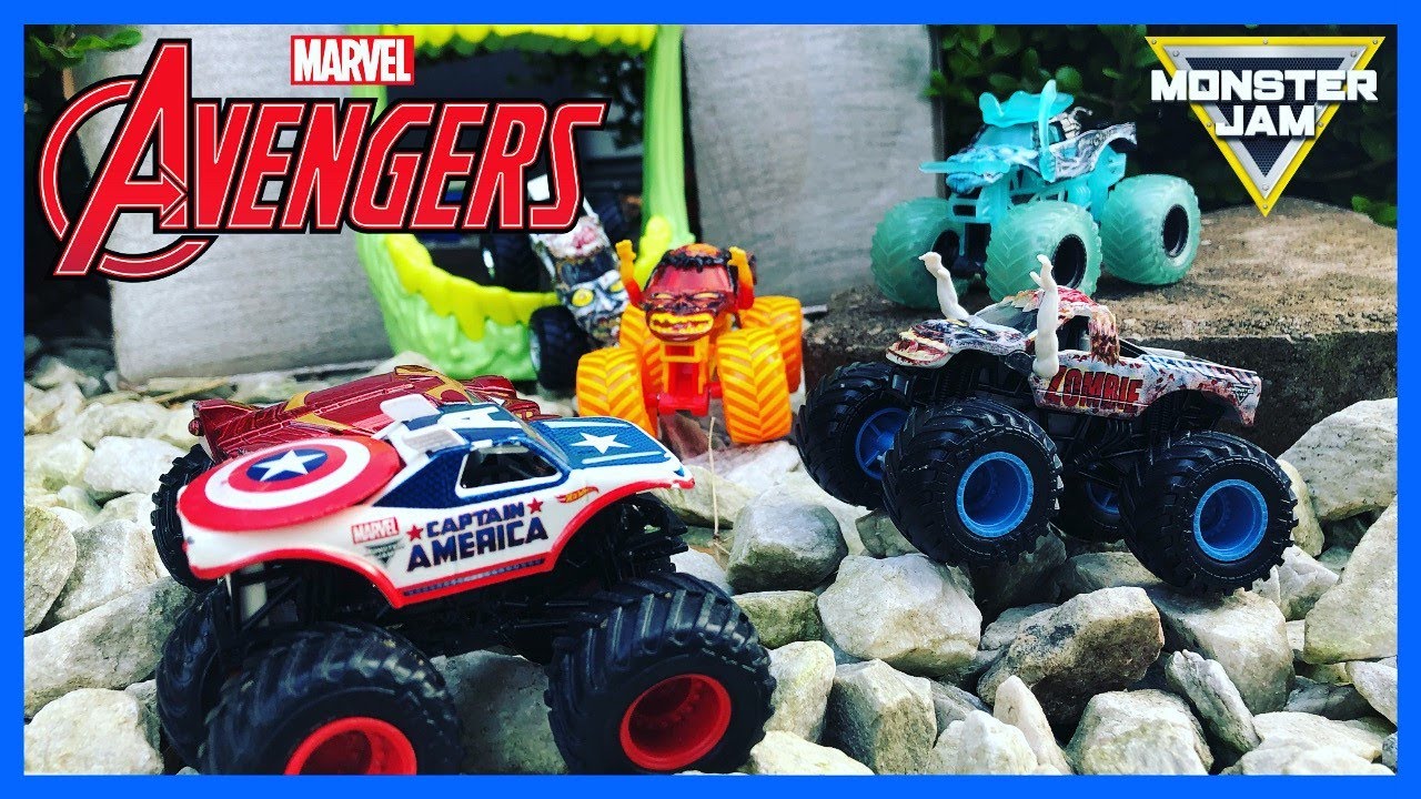 Marvel Avengers Monster Trucks | The Legend of Pirate's Curse Ghost | Captain America, Iron Man