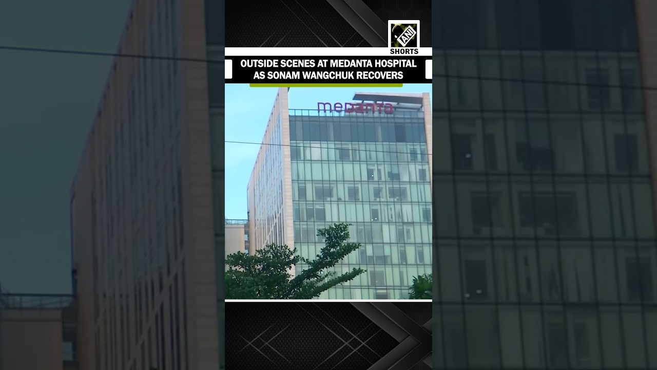 Visuals outside Medanta Hospital where Sonam Wangchuk has been admitted since July 21, 2026