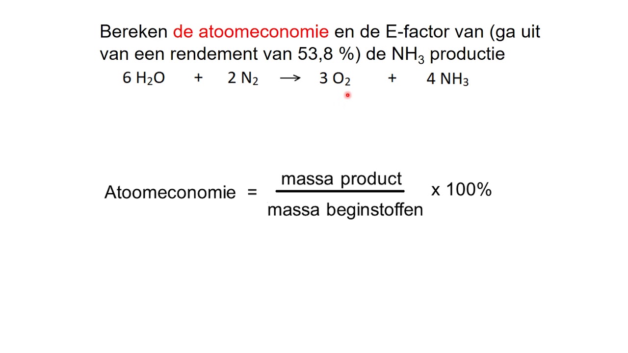 samenvatting havo blokschema atoomeconomie E factor