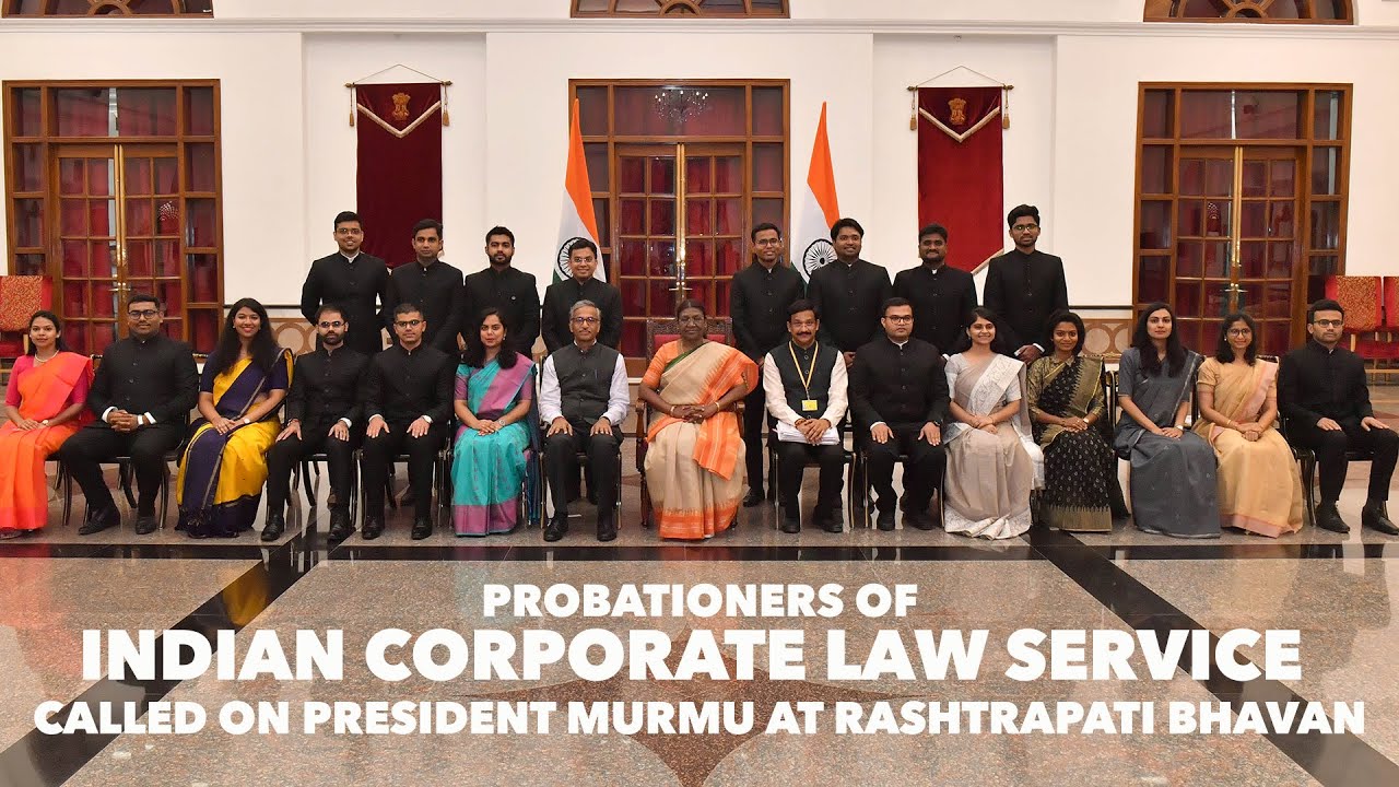 Probationers of Indian Corporate Law Service called on President Murmu at Rashtrapati Bhavan