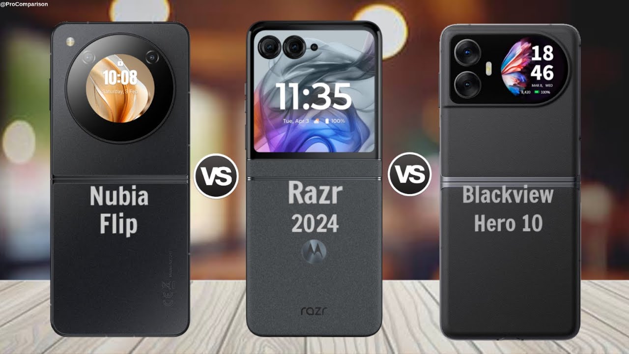 ZTE Nubia Flip 5g vs Moto Razr 2024 vs Blackview Hero 10 || Comparison
