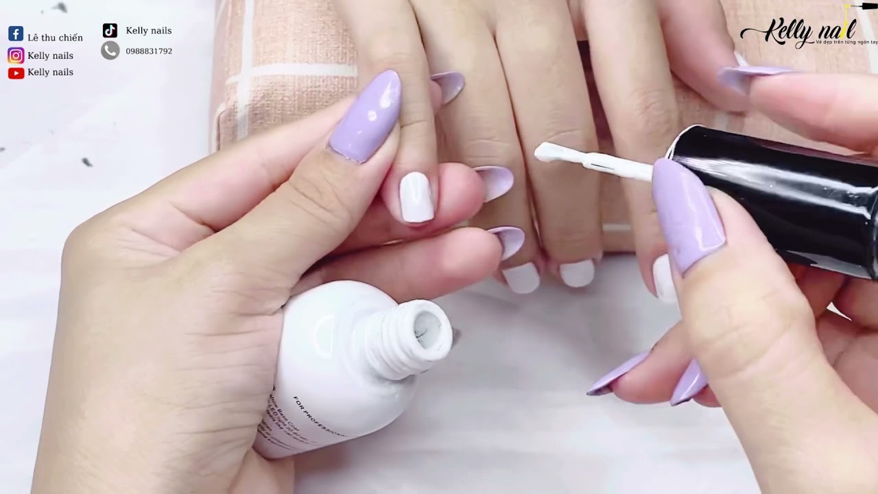 Cách sơn nail màu Trắng siêu tròn chân, không bị vệt - Và  những lưu ý  cần thiết | Kelly nails