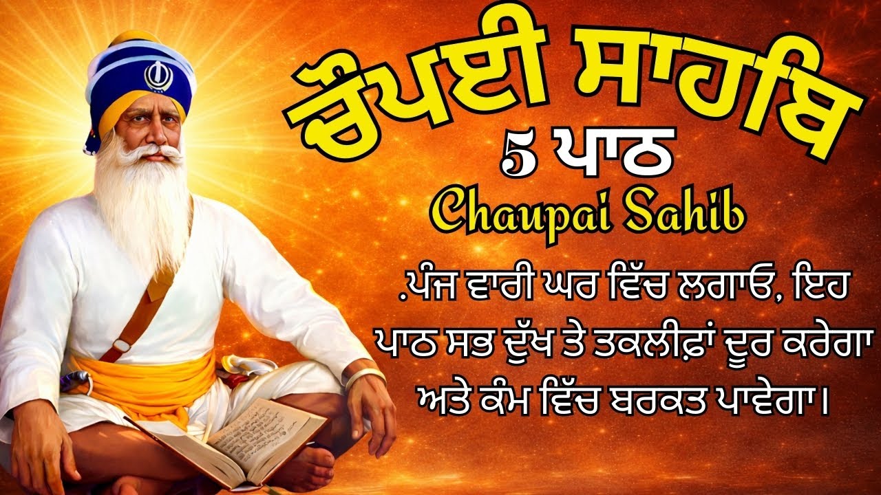 18 ਮਾਘ 2026 Chaupai Sahib 5 Path | Bhai Gurbaj Singh Ji | Latest Shabad 2026 | Shabad Gurbani Path