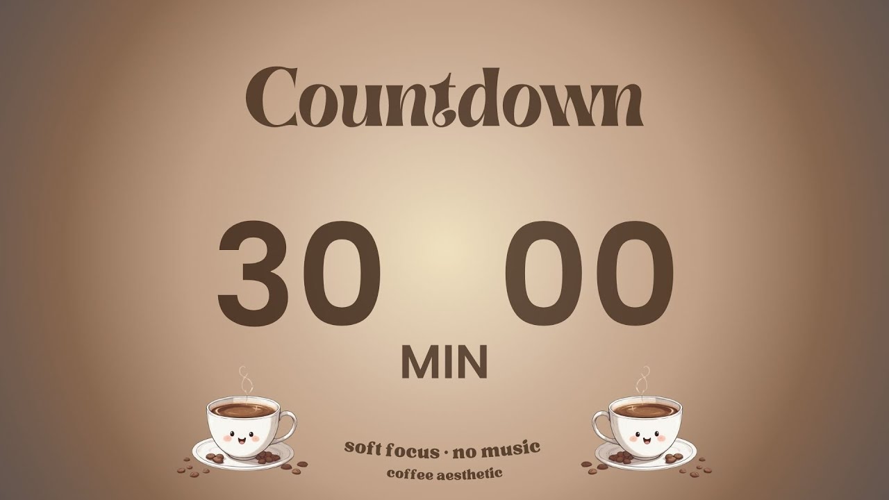 Aura Focus Timer 30 Minutes 🥐 | No Music · Calm Focus