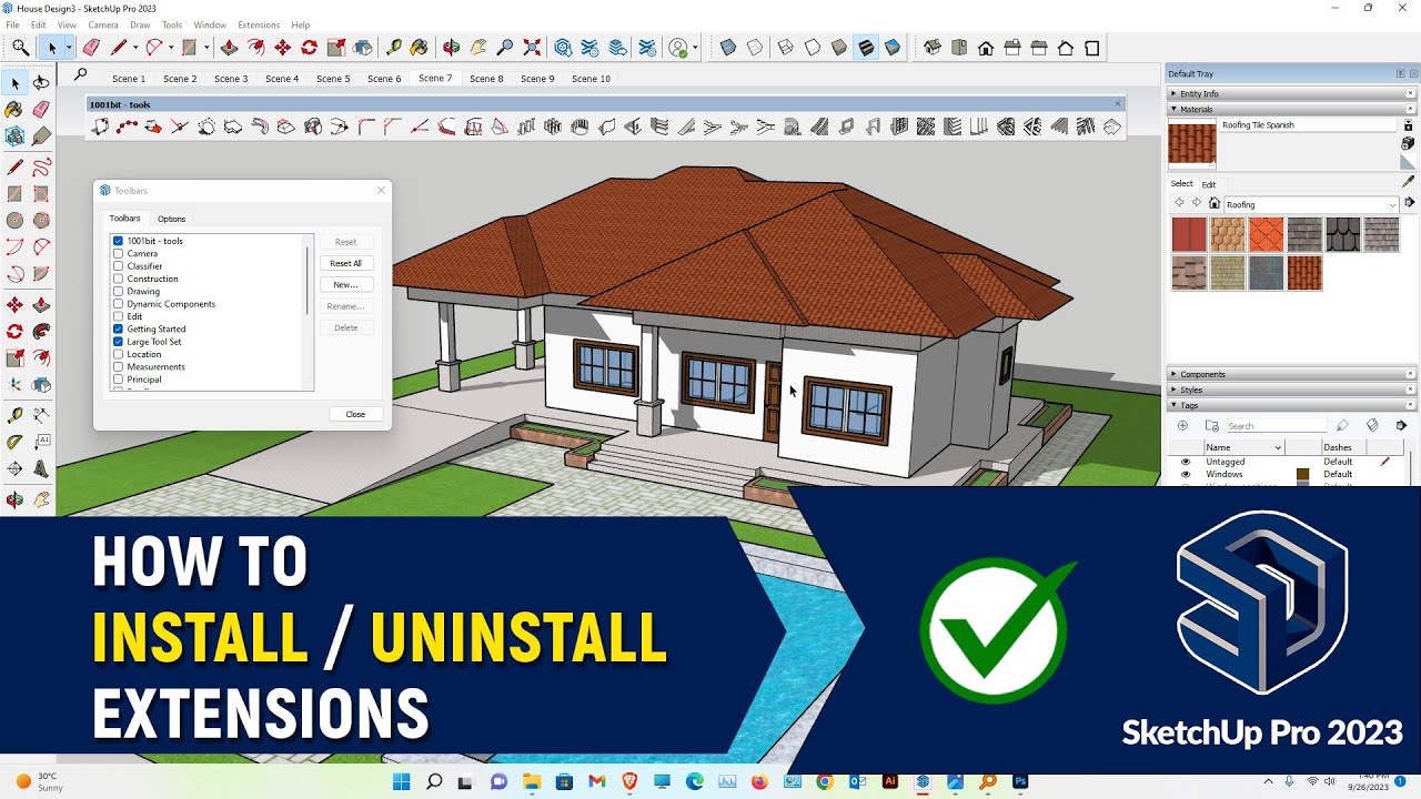 How to Install Extensions in Sketchup Pro 2026 | 1001 Bit Tools