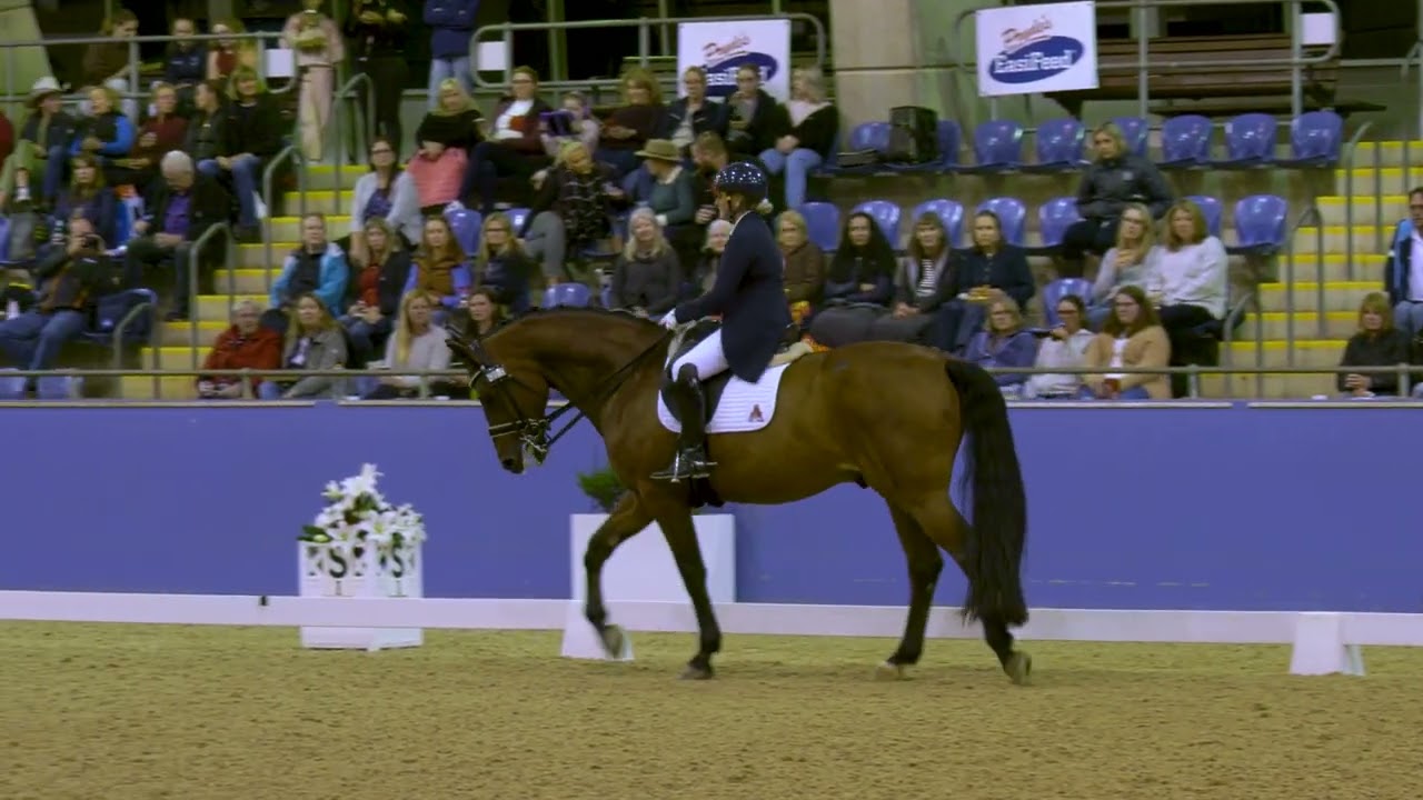 Sheridyn Ashwood and Fererro Chocolate Box  6th place Grand Prix CDI3* Freestyle at Sydney CDLite