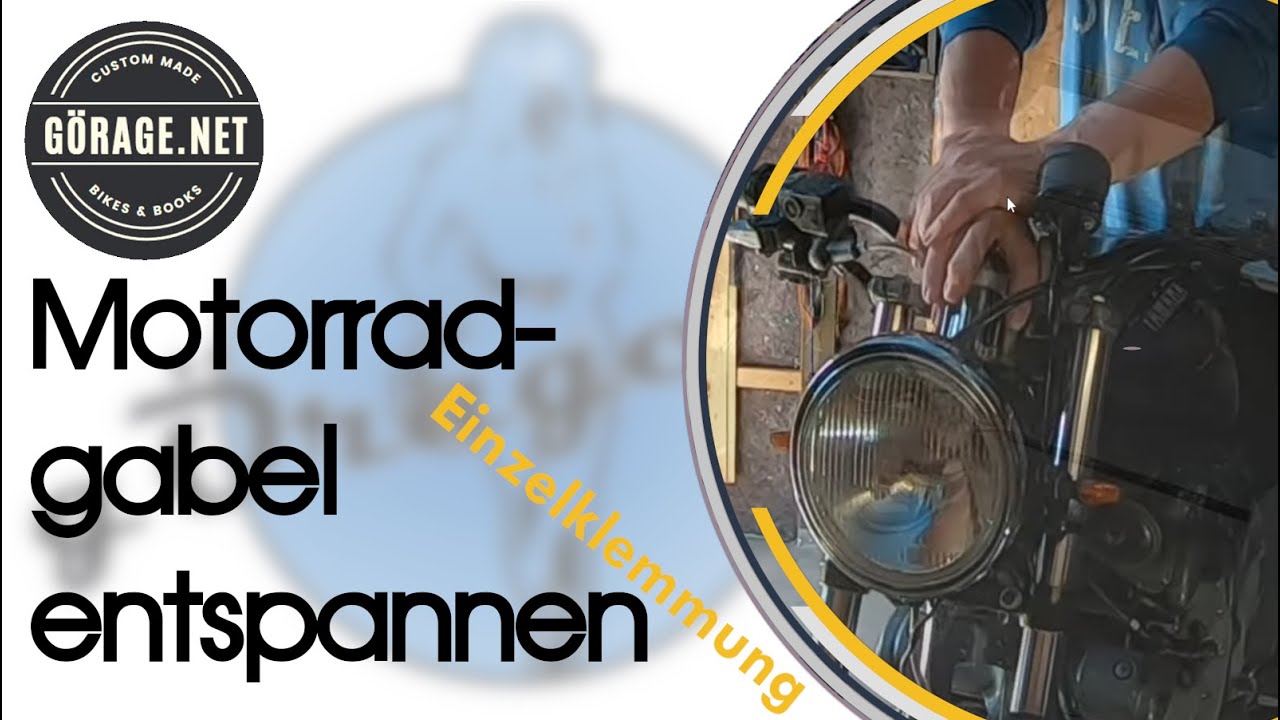 Motorradgabel entspannen (Einzelklemmung, z. B. Yamaha XJ 600 S)