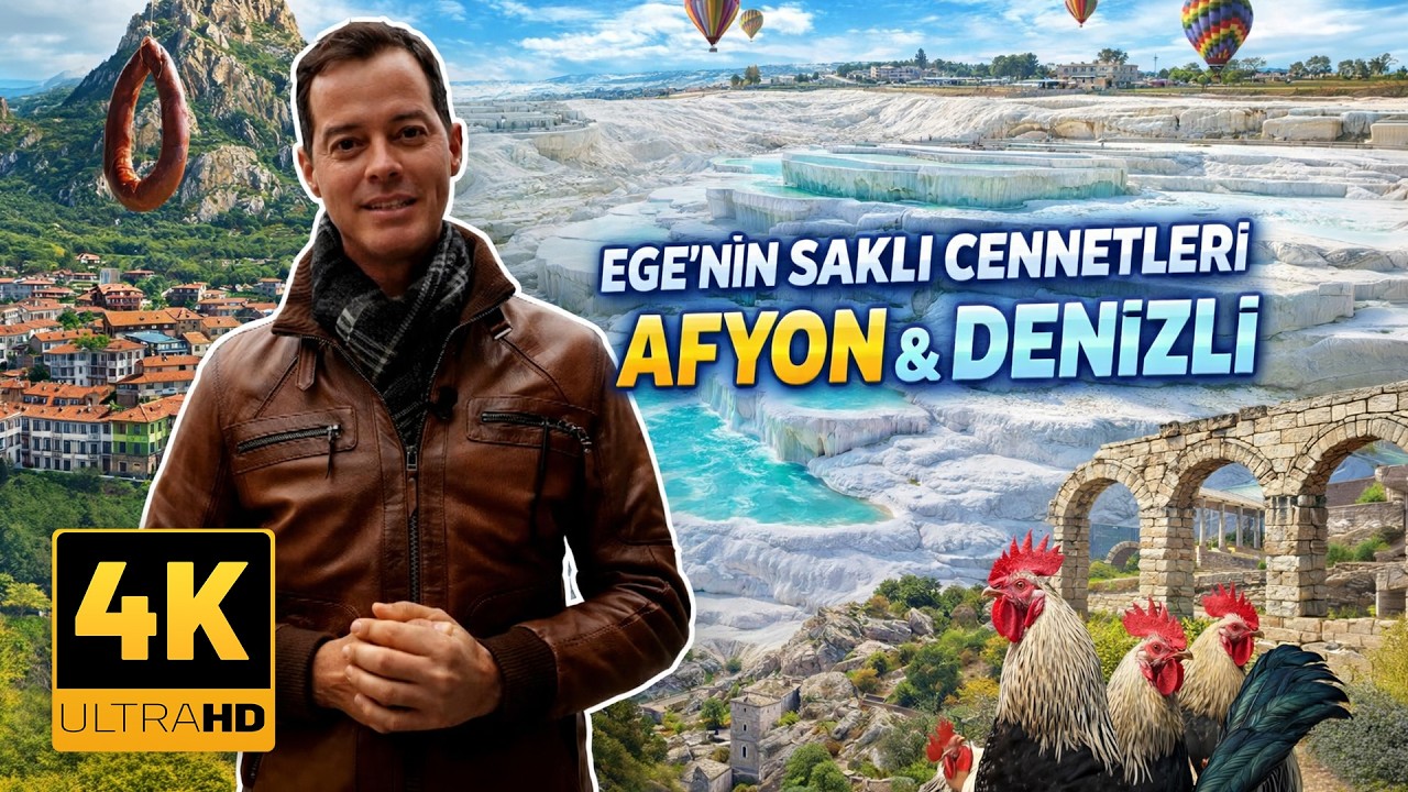 Ege'nin Tarih Kokan Şehirlerinde Keşif Zamanı: Afyonkarahisar & Denizli 🚂 [4K UHD]