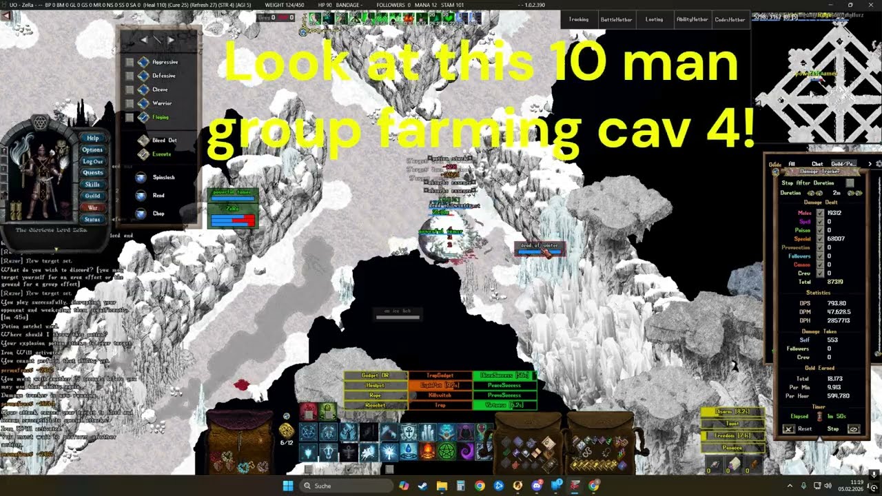 Axe Bleed | Dungeon farm | Ultima Online February 2026 | UO Outlands