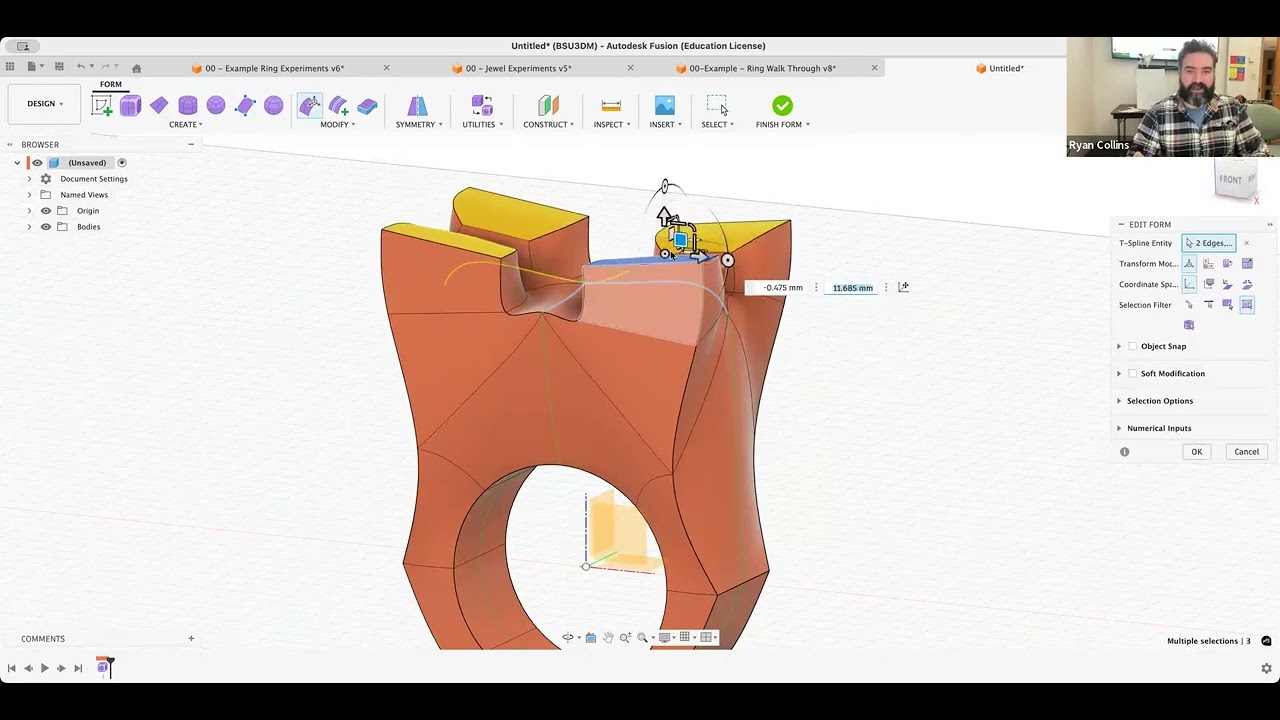 2025 Fall BSU ARTS205 3d Modeling Week 11 01 Rings Revisited modeling examples