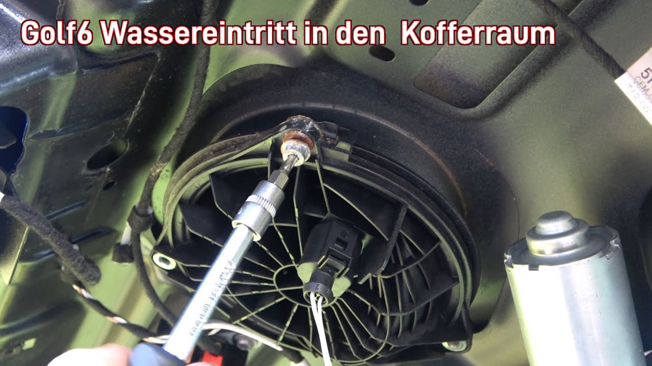 VW Golf6 Wasser in der Heckklappe bis in den Kofferraum