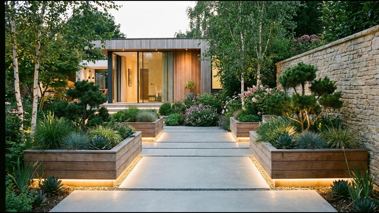 Unveiling the Magic of an Evening Light in a Sleek Minimalist House