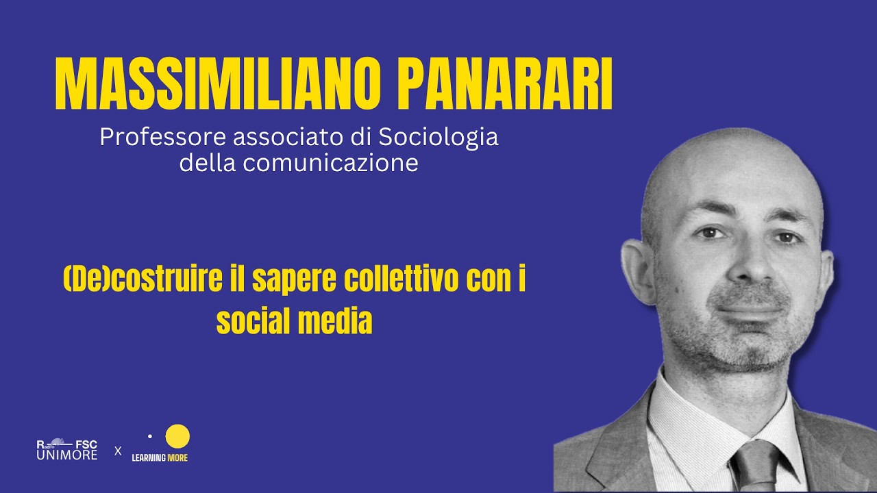 LEARNING MORE FESTIVAL 2026 - Massimiliano Panarari