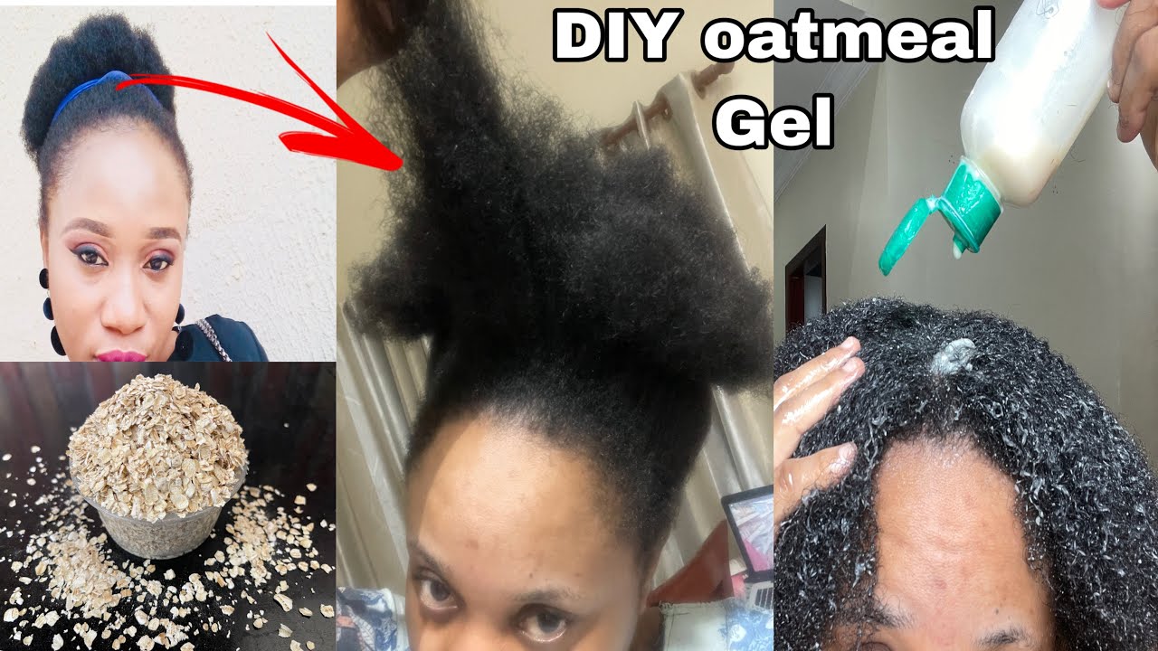 DIY/How to make oatmeal gel for natural hair growth, detangler & deep conditioner #hairgrowth #diy
