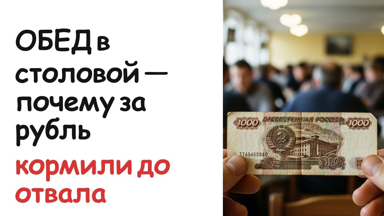 Почему в СССР обед в столовой стоил всего 1 рубль? Шокирующая правда о советских ценах