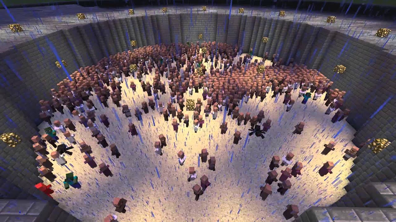 Minecraft: 1 Zombie vs. 1000 Villagers
