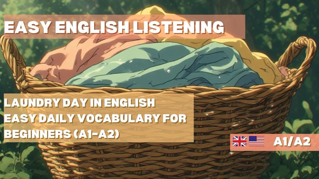 Laundry Day in English 🧺 | Easy Daily Vocabulary for Beginners (A1–A2)
