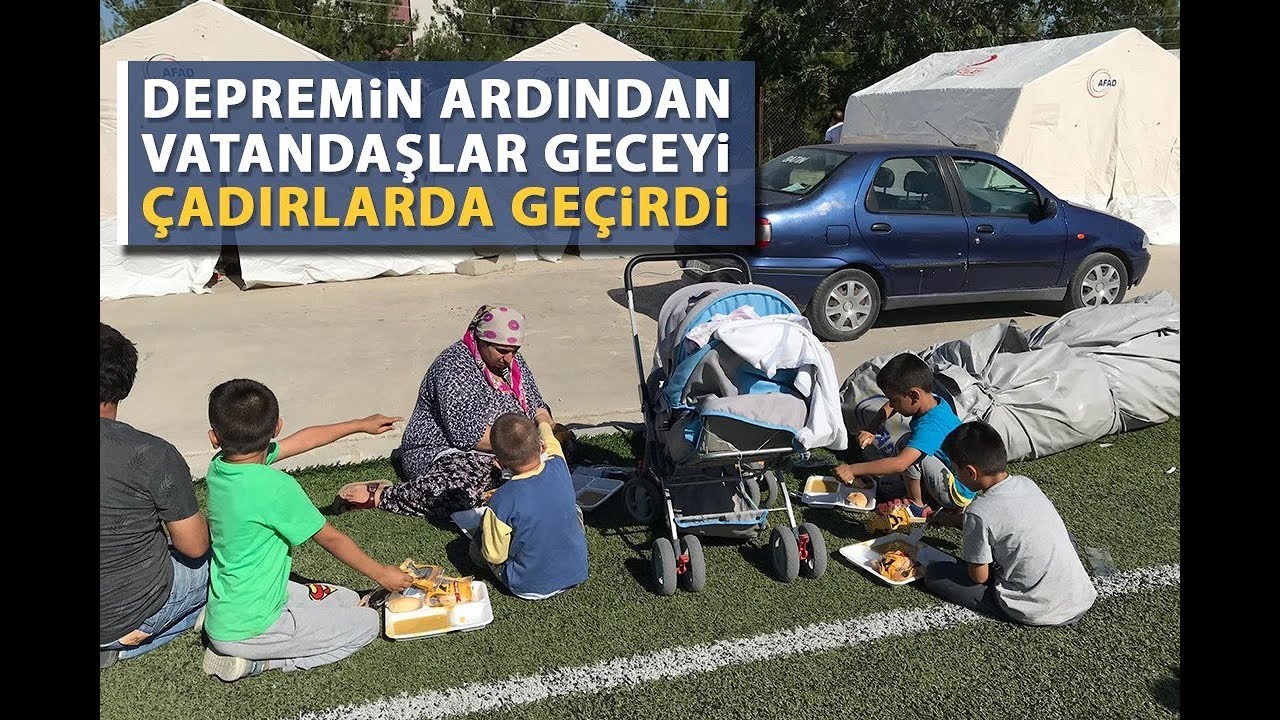 Depremin Ardından Vatandaşlar Geceyi Çadırlarda Geçirdi