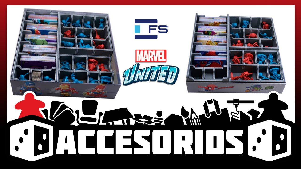 🦸Marvel United AL COMPLETO🦸  Insertos Folded Space