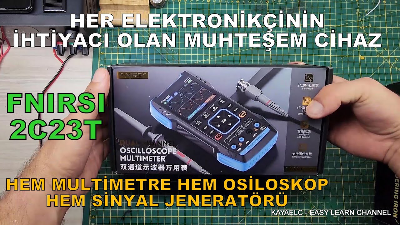 FNIRSI 2C23T - HEM MULTİMETRE HEM OSİLOSKOP HEM SİNYAL JENERATÖRÜ