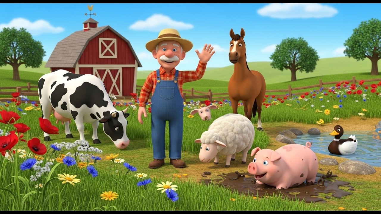 Old MacDonald Had a Farm | Classic Farm Song for Kids | Toddler Sing Along