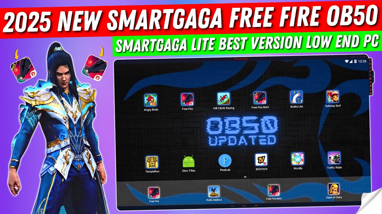 (2025) SmartGaGa Best Version For Free Fire OB50 New Update | SmartGaGa Lite Low End PC New Emulator