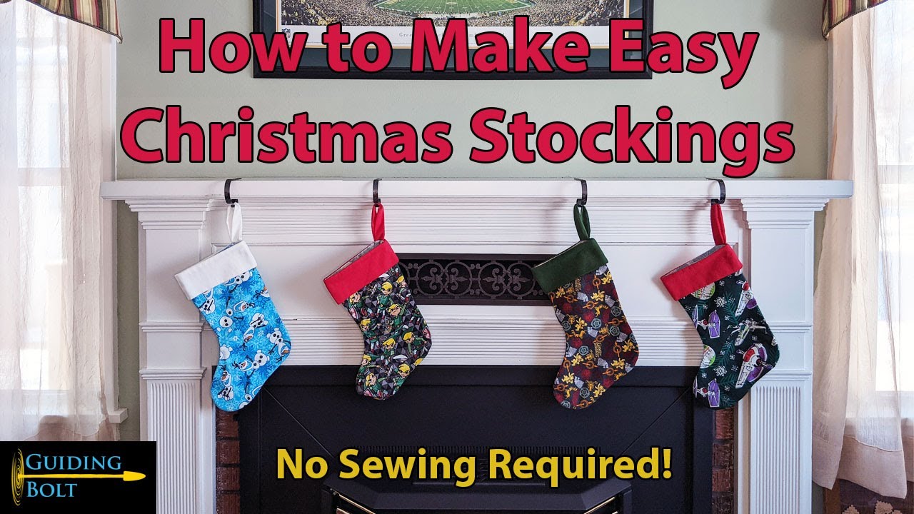 How to Make Christmas Stockings - No Sewing Required!