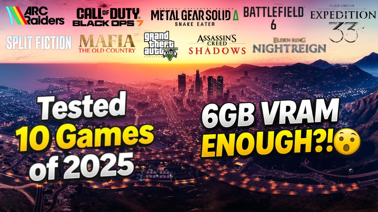 How 6GB VRAM Handled Games in 2025 | 10 Games Test | RTX 3060 Laptop