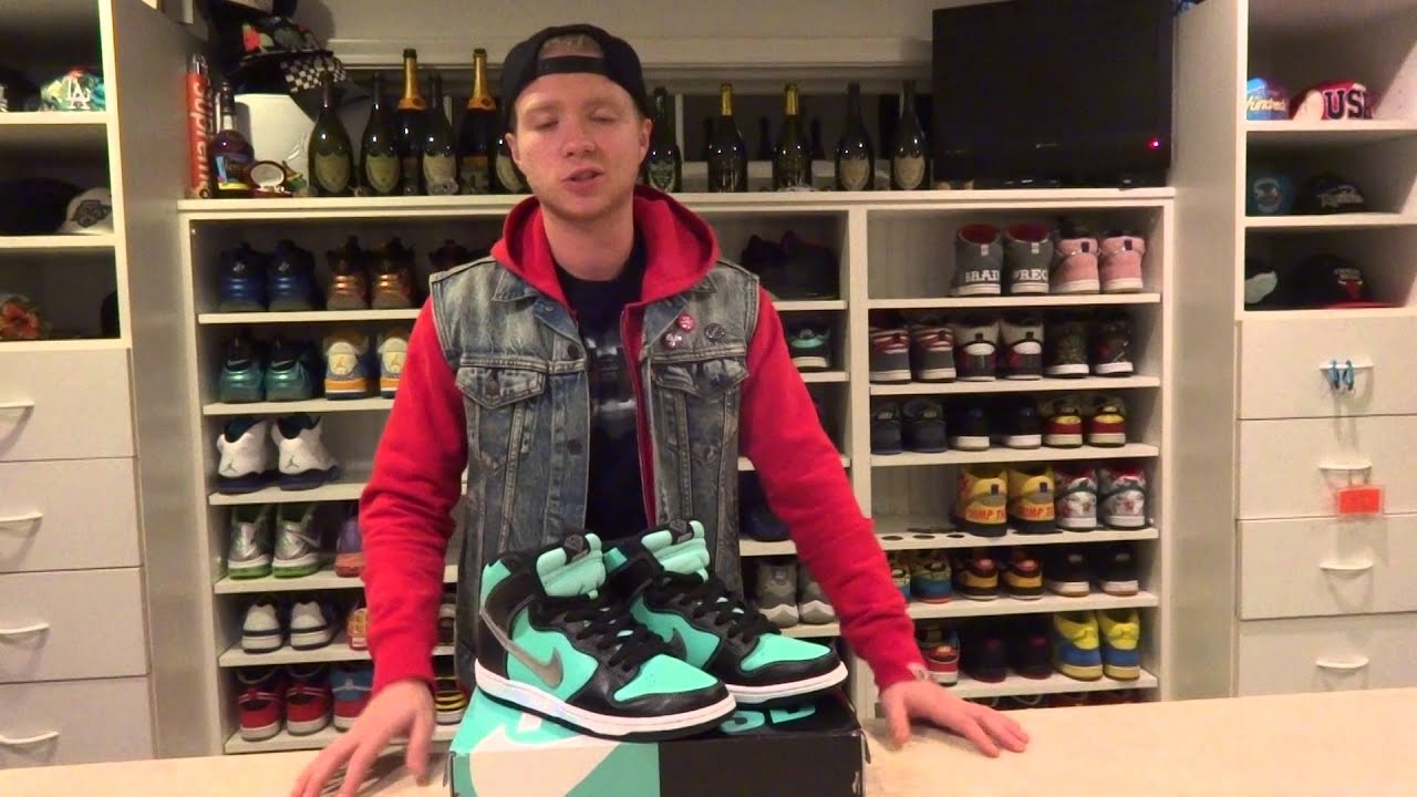 Nike SB Tiffany Dunk High and TIffany Dunk Low Comparison