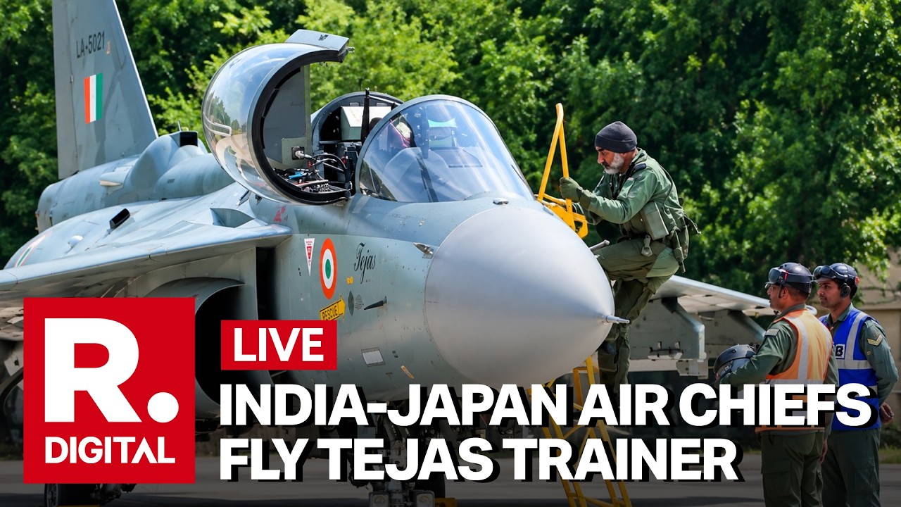 LIVE: IAF Chief AP Singh, Japan Air Chief Takehiro Morita Fly Tejas Trainer | India | Air Force